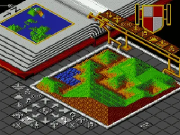 Populous (Europe) screen shot game playing